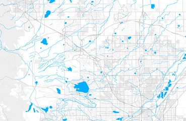 Rich detailed vector map of Broomfield, Colorado, USA