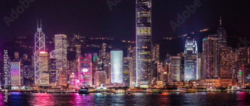 Cuadros en Lienzo Iconic Hong Kong Night View, Victoria Harbour