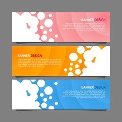 Wall Mural - Vector abstract design banner web template.