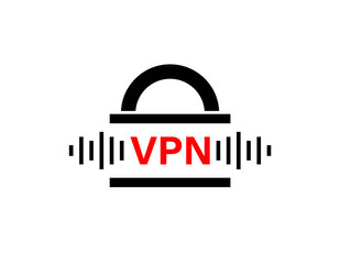 Sticker - Secure VPN data transfer icon on a white background.