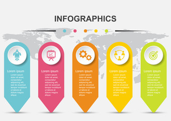 Wall Mural - Infographic design template for business presentation