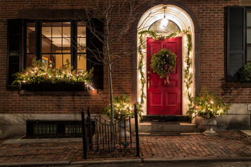 Christmas Decoration on the Door