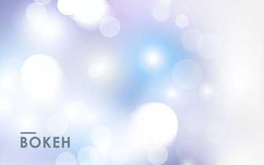 Wall Mural - Abstract light silver bokeh background vector. Modern white background.