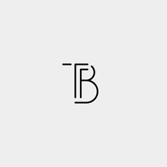 Wall Mural - Letter TB BT T B Logo Design Simple Vector