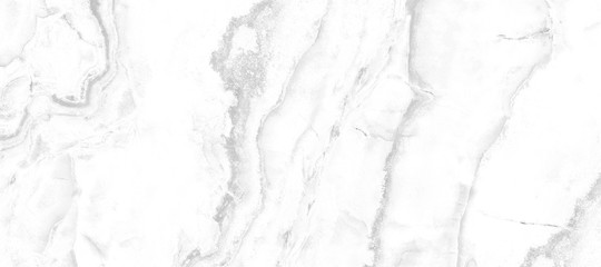 Sticker - White Carrara Marble Texture Background With Curly Grey Colored Veins, It Can Be Used For Interior-Exterior Home Decoration and Ceramic Decorative Tile Surface, Wallpaper, Architectural Slab.