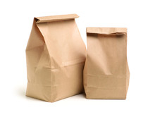 Paper Bags On White Background