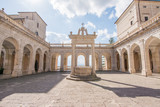 Fototapeta  - cloister and balcony of Montecassino abbey, rebuilding after second world war