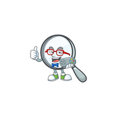 Sticker - Gamer silver magnifying glass for research tool.