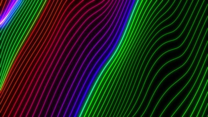 Wall Mural - looped animation. abstract colorful wavy background in bright rainbow colors. modern colorful wallpa