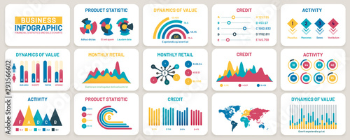 Fotografía Business presentation charts