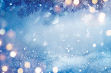 Christmas And New Year Abstract Winter Holidays Background Concept