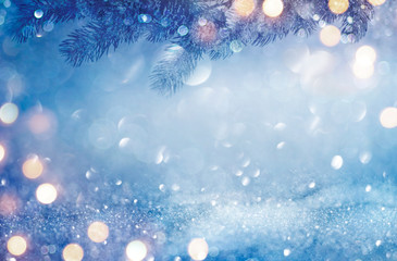 Christmas and New Year abstract winter holidays background concept