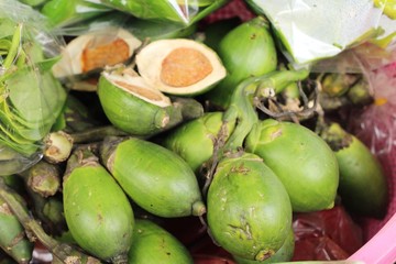 Sticker - Betel palm with nature at street food