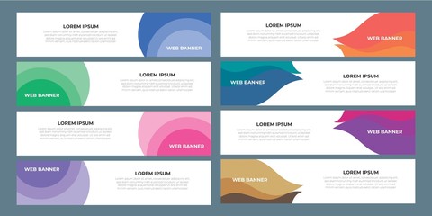 Wall Mural - Abstract Creative and Modern Banner Background Design Template. For Website, Social media and banner