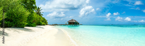 Fotomural Beautiful sandy beach, Maldives island