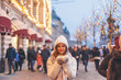 © Alena Ozerova - Girl walking on Christmas Market on Red Square in Moscow