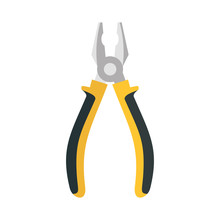 Pliers Tool Icon. Flat Illustration Of Pliers Tool Vector Icon For Web Design