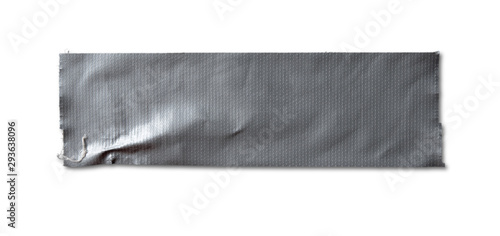 Fotografía Gray tapes isolated on white background,Torn horizontal and different size gray