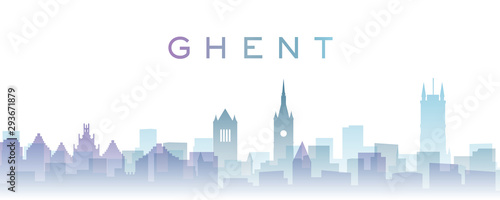 Ghent Transparent Layers Gradient Landmarks Skyline