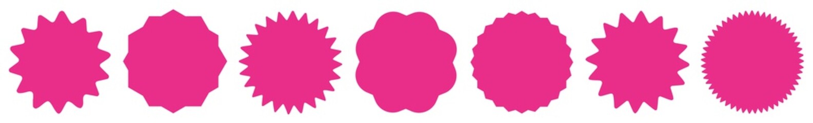 Wall Mural - label pink | badge icon | price tag | sticker | logo variations