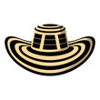 Traditional colombian hat. Sombreo vueltiao - Vector illustration