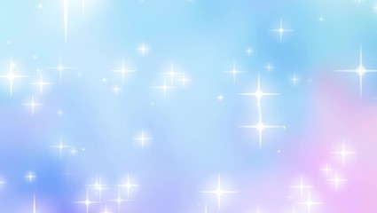 Wall Mural - abstract blur blue christmas background with stars and sparks. looped animation.