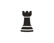Chess Rook Icon Symbol Vector