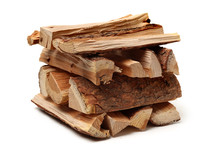 Pile Of Firewood Isolated On A White Background