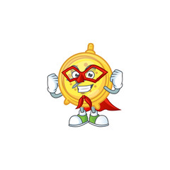 Poster - Super hero alarm clock cartoon character with mascot