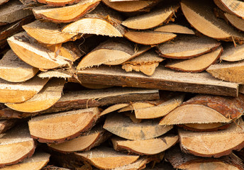 Sticker - Log and firewood in the garden