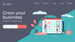 © VectorMine - Planning flat tiny persons vector illustration landing page template design