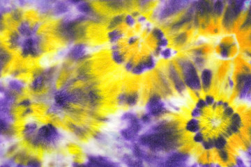 Poster - Tie dye shibori pattern. Watercolour abstract illustration.