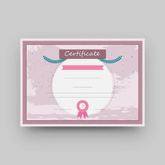 Poster - Flat style certificate or award template with space of your text.