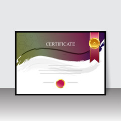 Sticker - Blank best award or certificate template design with badge.