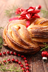 Wall Mural - traditional christmas pastry with decoration