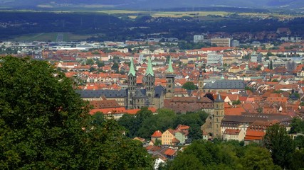 Poster - Panorama of the city from the Altenburg castle of Bamberg