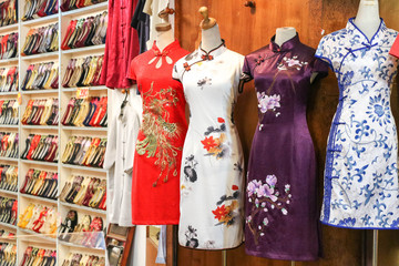 Wall Mural - Chinese traditional dress store / cheongsam.