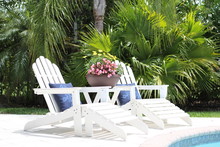 Lounge Chairs In Tropical Setting
