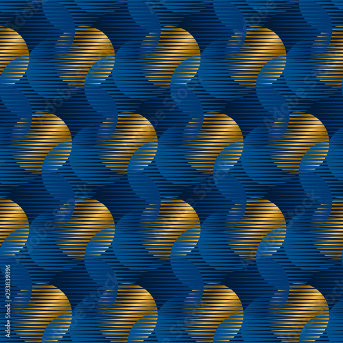 Abstract geometric vintage luxury seamless pattern