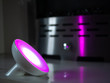 Smart home lamp light with coloured LED on fireplace - Pink