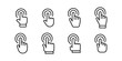 © Matias - Hand click vector icon. Clicking finger pointer,