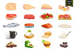 © jattumongkhon - Protein raw from animal and vegetable. Nutrients food that help the body to repair the wear and tear.