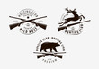 Set of hunting club labels. Hunt logo. Vector illustration