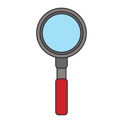 Wall Mural - search magnifying glass isolated icon