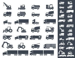 Icon Set, heavy duty machines	