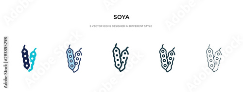 Cuadros en Lienzo soya icon in different style vector illustration