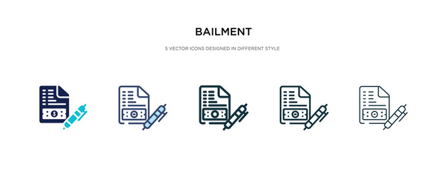 bailment icon in different style vector illustration. two colored and black bailment vector icons designed in filled, outline, line and stroke style can be used for web, mobile, ui