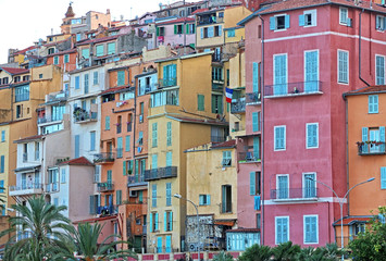 Wall Mural - french riviera - menton - colorful old town