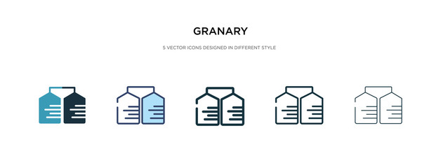 granary icon in different style vector illustration. two colored and black granary vector icons designed in filled, outline, line and stroke style can be used for web, mobile, ui