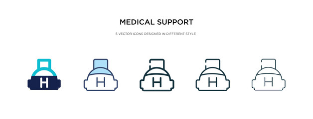 Wall Mural - medical support icon in different style vector illustration. two colored and black medical support vector icons designed in filled, outline, line and stroke style can be used for web, mobile, ui